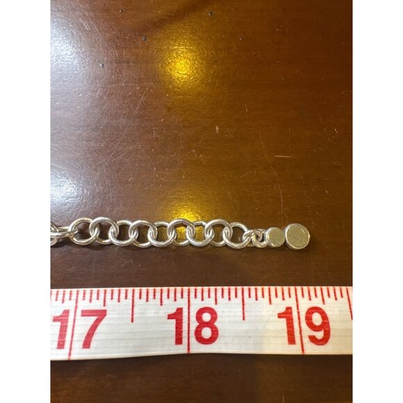 Brighton Necklace Contempo Silver Swirl Teardrop Pendant Adjustable Snake Chain - Picture 6 of 6